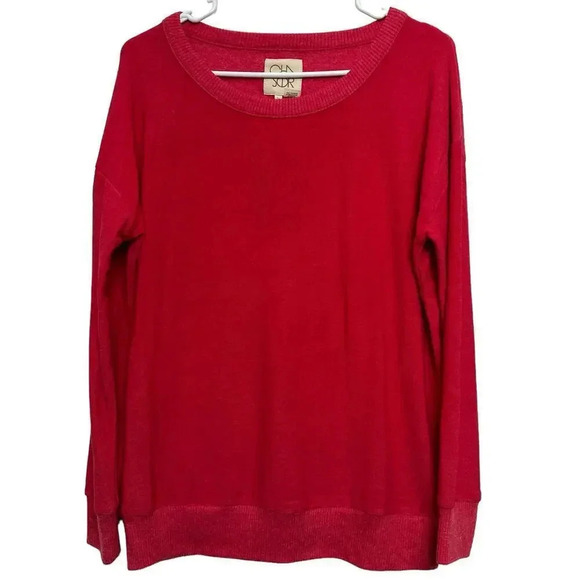 Chaser women’s NWT’s vintage dyed red crew neck sweatshirt. Size medium - Picture 1 of 5